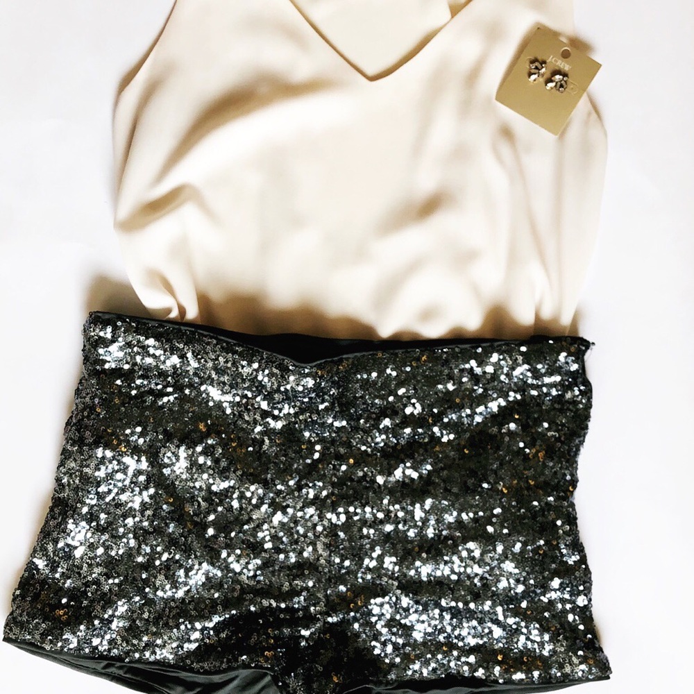 Forever 21 Silver Sequin Shorts